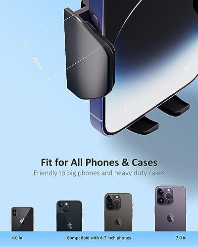 Hoppac Car Air Vent Phone Holder, Steel Holder, 360° Rotation, Release Button, Car Mobile Phone Holders for iPhone 4-7 Inch Smartphone - Image 8