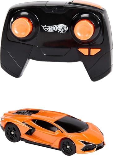 Hot Wheels Lamborghini Revuelto 1:64 Scale Remote Control Car, USB Charging Cable, Racing and Stunts on and Off Track with Turbo Throttle, HWW55 - Image 6