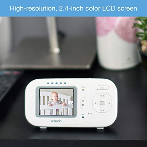 VTech VM320 2.4 Inch Digital Video Full Color Baby Monitor with Automatic Night Vision White - Image 5