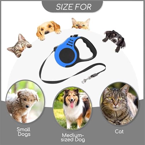 Retractable Dog Lead, 5 m Stable and Adjustable Retractable Dog Lead, 360° with Non-Slip Handle, Flexible for Training and Walking - Image 8