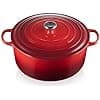 LE CREUSET, Signature Enamelled Cast Iron Casserole Dish with Lid, Diameter 34 cm, Round, Suitable for All Heat Sources (Induction Included), Capacity: 12 L, Cherry Red - Image 2