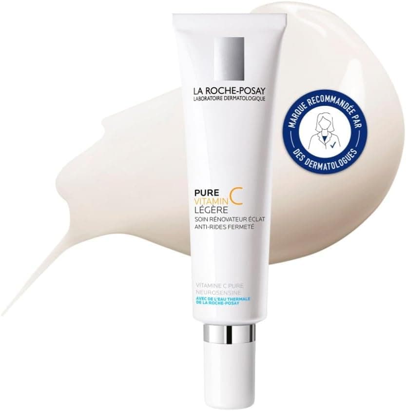 La Roche-Posay - Pure Vitamin C Légère - Crème Visage Anti-Rides - Enrichi en Acide Hyaluronique et Vitamine C - Soin Visage qui Révéle l'Éclat et Lisse les Rides et Ridules - Peaux Normales à Mixtes