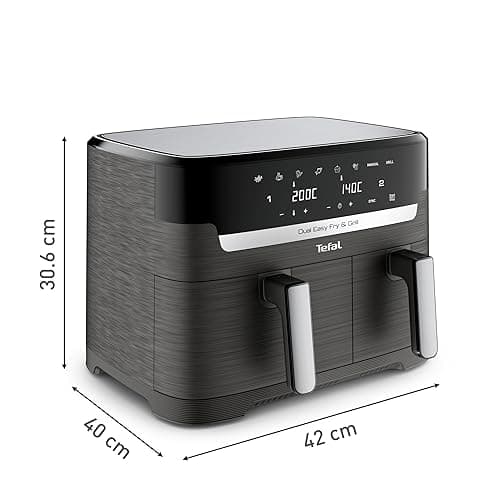Tefal Dual Easy Fry & Grill EY905B Doppel 8,3 l Eigenst?ndig 2700 W Hei?luftfritteuse Grau (EY905B) - Image 6