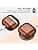 AirPods 4 2024 Leather Case, ICARER Premium Shock Resistant Leather Cover for Apple AirPods 4 2024 Headset Charging (LED Visible) Stand Wireless Charger - Brown - Image 5
