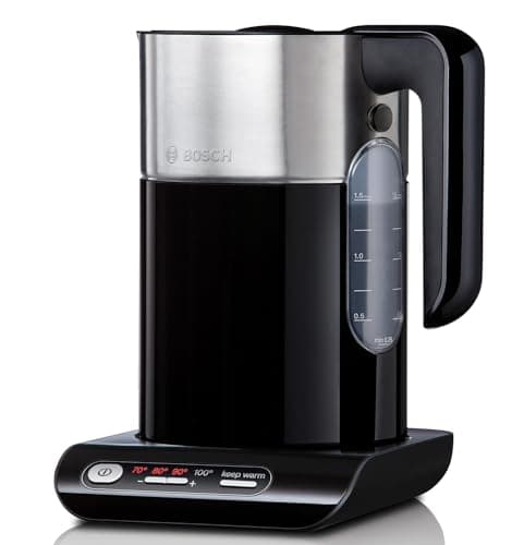 Bosch TWK8613P Styline Water Heater (2400 W, Temperature Selection, Automatic Shutdown, Warm Function, Overheat Protection, Capacity 1.5 L), Black - Image 2