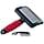 Ferplast Carde Brush for Dogs - Medium to Long Bristles - Angled Bristles & Rounded Stainless Steel Heads - Soft Ergonomic Handle - Extra Comb Included - Size L, Red - Image 2