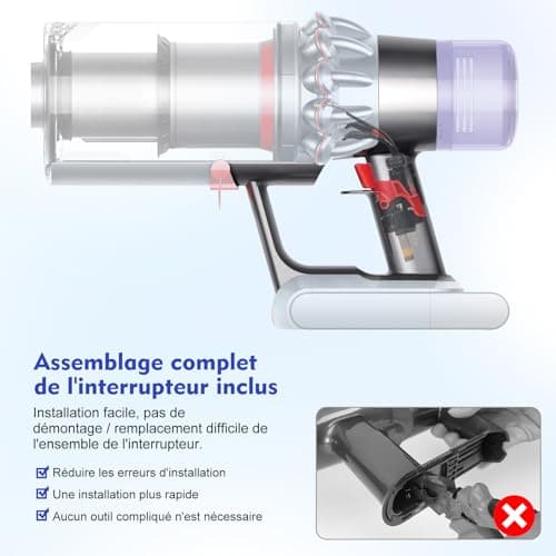 Main body V11 SV15 compatible with Dyson V11 SV15 SV17 V15 SV22 vacuum cleaner, main body with trigger V11 in Click-in version - Image 5