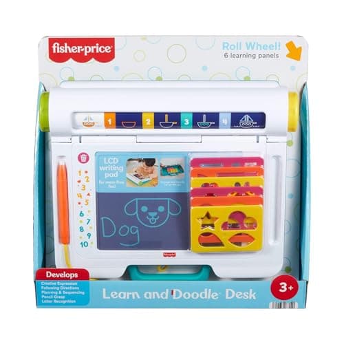Fisher-Price JDL70 Learning and Drawing Desk Tablet for Writing and Drawing Without Dirty with LCD Screen, Ideal for Travelling Children from 3 Years - Image 6