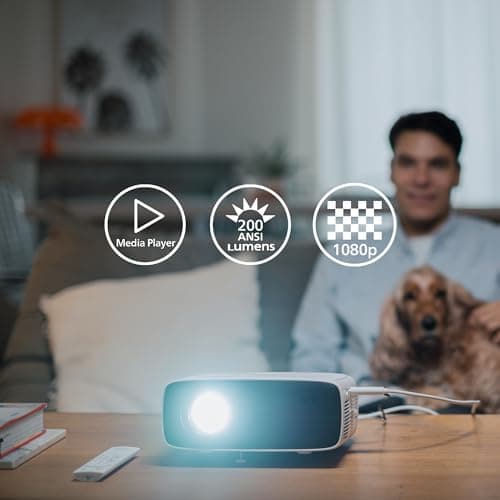Philips NeoPix 200 Full HD 1080P Projector, High Contrast, Multiple Image Corrections for Flexible Installation, Multiple HDMI Ports - Image 3