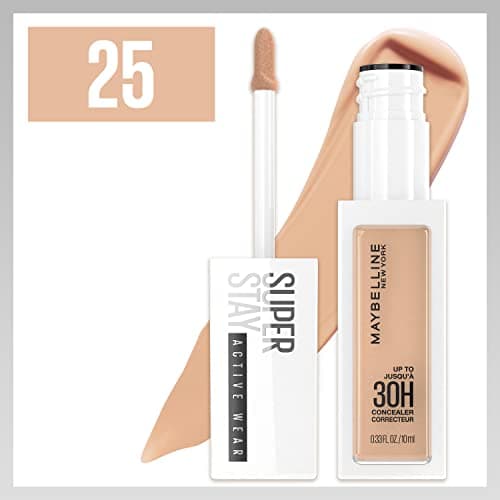Maybelline New York Concealer Long-Lasting Up to 30H All Skin Types Superstay Active Wear Shade Medium (25) 10 ml - Image 4