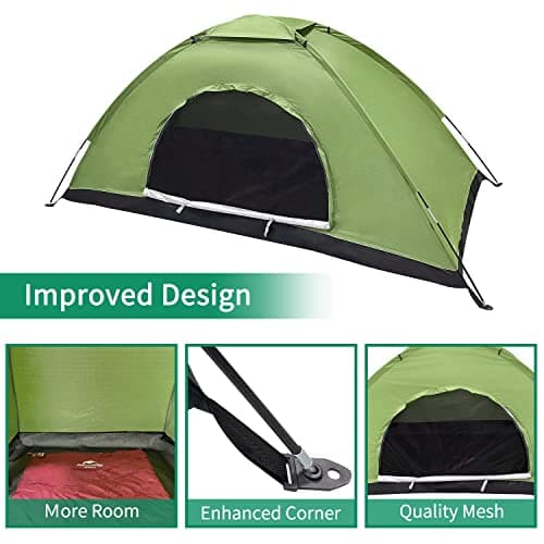 Tente de Camping 2 Personnes, Ultra légère Tente 2 Places imperméable Facile à Installer, Petite Taille, Tent dôme pour l'extérieur, Emballage vélo, Trekking - Image 5