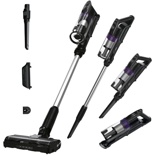 Hoover HF1 Plus Powerful Lightweight Cordless Broom Vacuum Cleaner, 165 W, Anti-tangle Brush, Multi-Floor LED Lighting, Turbo Mode, 1 Click Empty, Removable Battery, Parking Position HF1PZ10H - Image 3