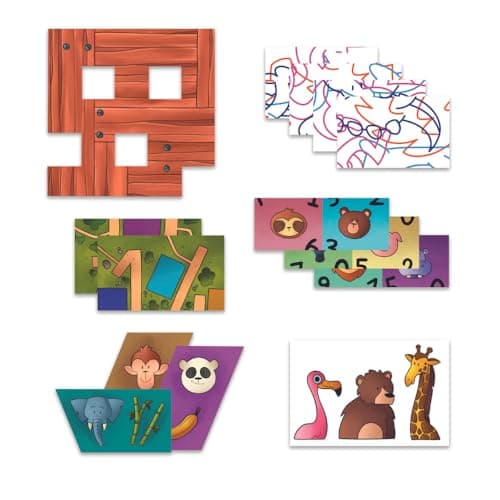 Clementoni | Escape Game Pocket Junior 6 Years+ – 2 Adventures: Zoo & Pirates|Cooperative with Cards and Objects|1 to 4 Players|30 Min |Fun Logic Activity|Educational Board Game Designed in Italy - Image 4