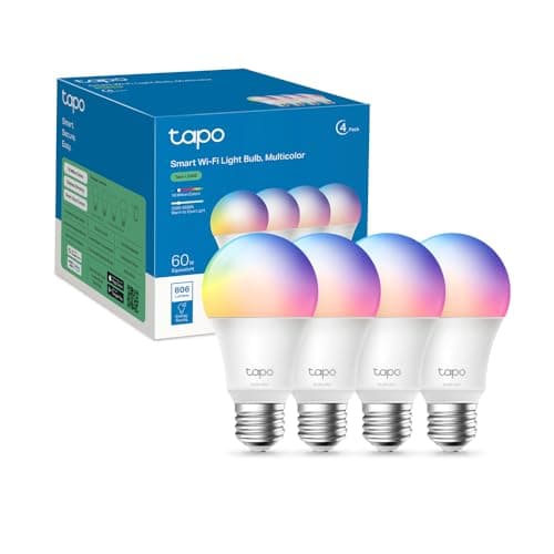 Tapo Ampoule Connectée WiFi, Ampoule LED E27 Multicolore 2500K-6500K, Dimmable 8.7 W 806Lm, Compatible avec Alexa et Google Home, Commande Vocale, Economie d'énergie, L530E(4-pack) - Image 5