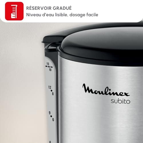 Moulinex Stainless Steel Filter Coffee Maker, 10 to 15 Cups, 1.25L, Removable Filter, Automatic Shutdown, Anti-drip System, Swivel Filter Holder, Subito, FG360811 - Image 7