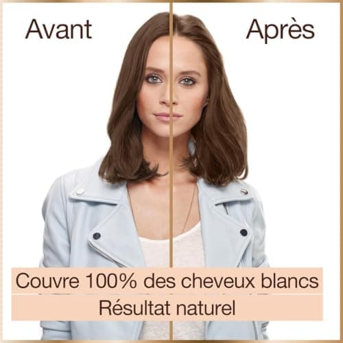 Garnier - Coloration Permanente - Sans Ammoniaque - 90% d'Ingrédients d'Origine Naturelle - Formule Vegan - Beurre de Karité - 100% Couverture Cheveux Blancs - Châtain Très Clair Mocaccino (6.0)- Good - Image 5