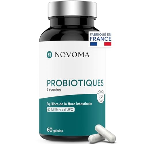 NOVOMA Probiotics, Complex for the Intestinal Flora, 60 Billion CFU/Day, 6 Natural Strains, Lactic Ferments, 60 Vegan Gastro-Resistant Capsules, Made in France - Image 3