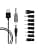 8 in 1 USB to DC Power Cable, USB to Universal Power Cable with 8 Plugs for Router, Shaver, TV Box, Philips Hue Hub (1m, Black) - Image 2