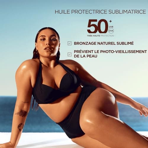 Garnier Ambre Solaire – Ideal Bronze – Huile Protectrice Sublimatrice de Bronzage – Très Haute Protection FPS 50+ - Enrichie à la Vitamine E – Non Gras – Non Collant – Tous Types de Peau - 150 ml - Image 3