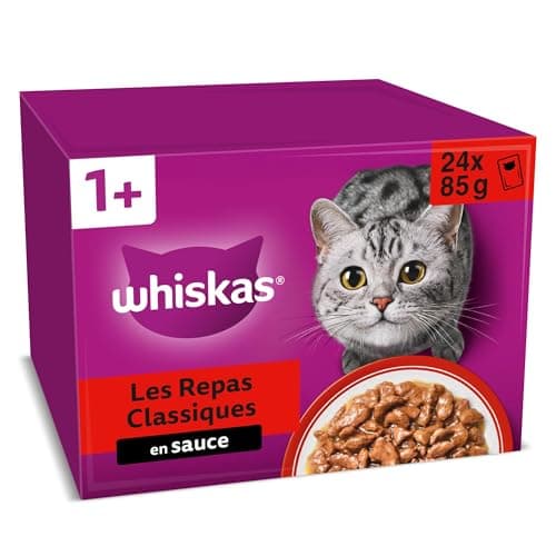 WHISKAS Les Mepas Classiques Wet Food in Adult Cat Sauce 24 x 85g (Pack of 2) 48 Sachets - Image 2