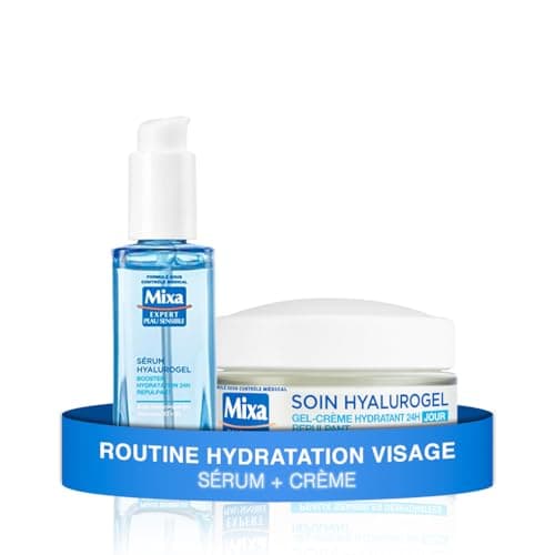 Mixa Expert Peau Sensible - Hyalurogel de routine - Booster Hydratation Répulpant 24 heures - Acide Hyaluronique Pur, Vitamine B3 + B5, Sérum + Soin - Image 3