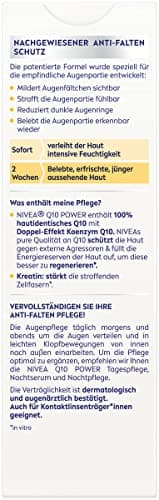 NIVEA Q10 Soin contour des yeux anti-rides et tonifiant (15 ml), crème pour les yeux contre les cernes, crème hydratante au Q10 et à la créatine pour la zone sensible du contour des yeux - Image 7