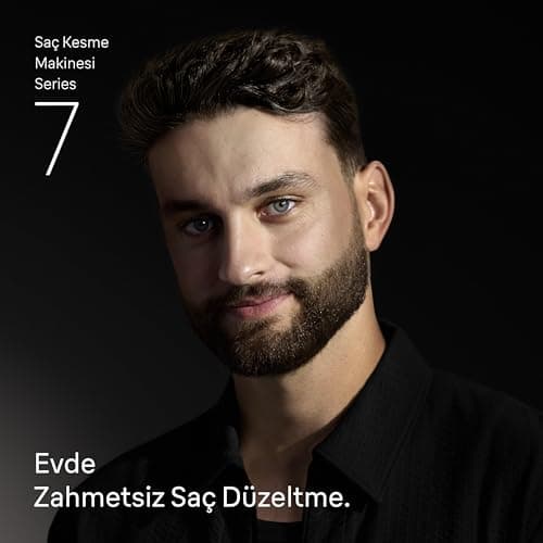 Braun Tondeuse à cheveux professionnelle série 7, pour homme, 5 outils de coiffage, 17 longueurs, lame tranchante à vie, autonomie de 50 minutes, sans fil, lavable, HC7590 – Gris - Image 4