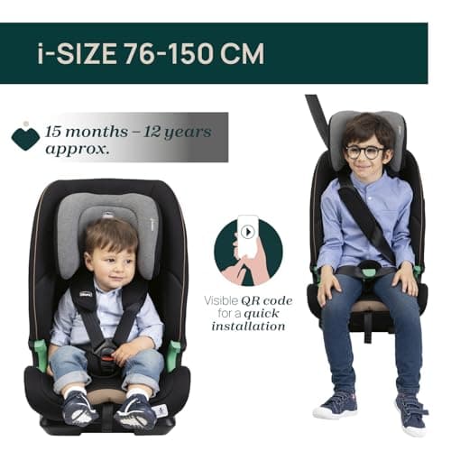 Chicco Seat&Go I-Size Car Seat with Isofix System for Children from 76 to 150 cm, Suitable for Ages 15 Months and Above, Extra Padding and Reducer Included - Image 4