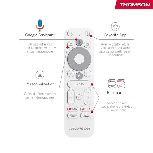 THOMSON Go Cast 150, Google TV, 4K UHD, Streaming Dongle, Voice Control, Google Cast, Dolby Atmos, Dolby Digital Plus, Wi-FI, Power Supply, 2 GB RAM, 8 GB Storage - Image 3