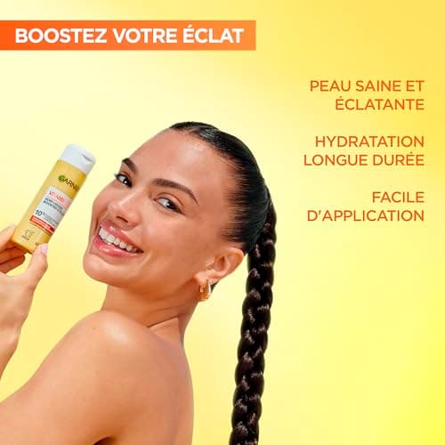 GARNIER Skin Active - Soin Visage Illuminateur - Hydrate & Illumine - Vitamine C, Glycérine, Niacinamide & Acide Salicylique - Vegan & Cruelty Free - Tous Types de Peaux - Unisexe - 120ml - Image 6