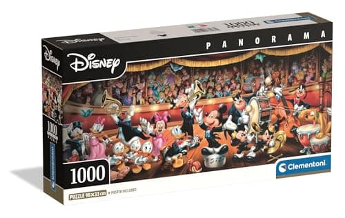 Clementoni - Puzzle for Adults 1000 Pieces, Panorama Disney Orchestra Compact Box, Made in Italy, 37067 - Image 2
