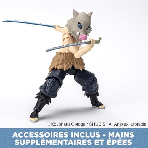BANDAI - Ultimate Legends HD - Demon Slayer Action Figure 12 cm - Inosuke Hashibira - Officially Licensed Demon Slayer - Inosuke Articulated Figure - Children's Toy 4+ - VE88963 - Image 4