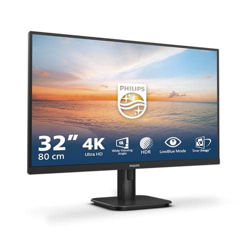 Philips 32E1N1800LA - 32-inch Ultra HD Monitor, Adaptive Sync, HDR10, Speakers (3840x2160, 60 Hz, DisplayPort, HDMI) Black - Image 2