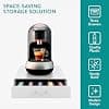 Navaris Coffee Capsule Drawer – Storage Holder for Nespresso Coffee Machine Pod Holder – Pod Holder Dispenser 50 Capsules – White - Image 6