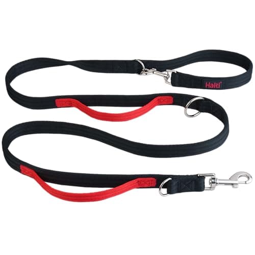 HALTI Control Lead, Black, 2 m, 2 Handles Designed to Help You Educate and Walk Your Dog, Padded Double Ended Dog Training Lead for Dogs and Puppies - Image 3