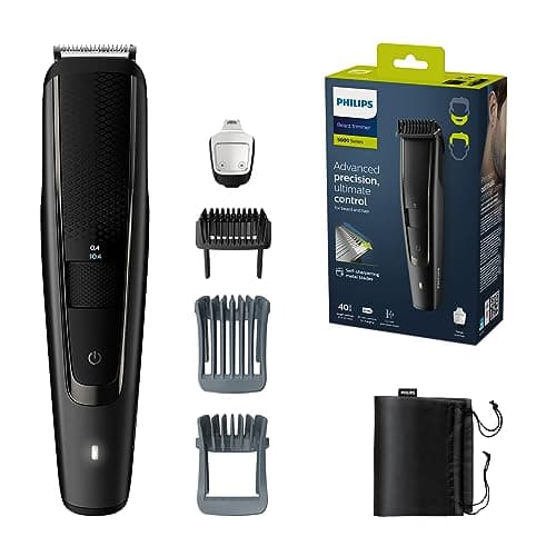 Philips Series 5000 - Electric Beard Trimmer with Beard and Hair Combs, Cutting Guide System, 40 Adjustable Cutting Heights, 90 Min Runtime and 1 Hour Charge (Model BT5515/75) - Image 3