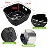 20CM Silicone Air Fryer Platinum Mould, Air Fryer Accessories for Philips 2000 Series 4.2L (NA229/00), Russell Hobbs 4.3L, 2PCS Reusable Silicone Airfryer Dish - Image 4