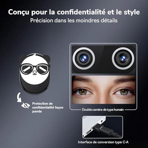 eMeet Piko+ 4K Webcam, World's First AI-Powered 4K Webcam with Dual Camera and AI Autofocus, 1/2.55" Sony Sensor, 3 Microphones and 3 Sound Modes, Ideal for Live Streaming - Image 5