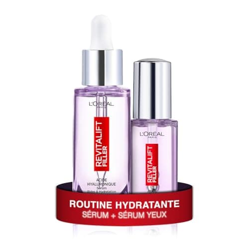 L'Oréal Paris Coffret Revitalift Filler Sérum Anti-Rides Acide Hyaluronique 30 ml + Revitalift Filler Sérum Yeux à L'Acide Hyaluronique et à la Caféine 20 ml - Image 3