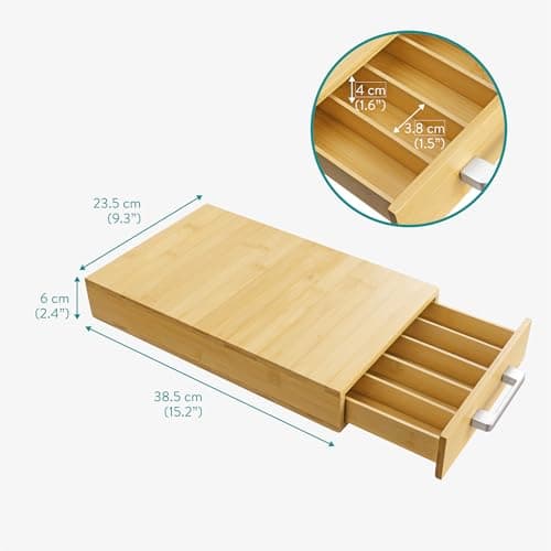Navaris Coffee Capsule Drawer – Coffee Machine Pod Holder Compatible with Nespresso Vertuo – Bamboo Capsule Holder Dispenser - Image 4