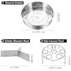 Stainless Steel Steamer Cooker Stainless Steel Steamer Basket with Egg Rack Compatible with Instant Pot Electric Pressure Cooker 5, 6, 8 Qt - Image 3