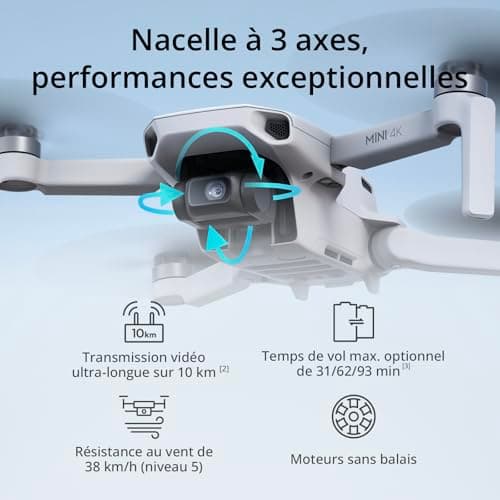 DJI Bundle Fly More Mini 4K, Camera Drone 4K UHD, Less than 249g, Video Transmission over 10km, Auto Return, Three Batteries, Flight Time max. 93 min, C0, QuickShots - Image 4