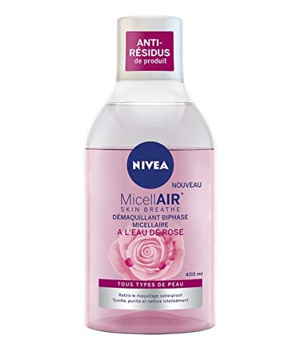 NIVEA - Eau Micellaire Biphase Rose Care - Efficacité Waterproof - Visage, Yeux, Lèvres - Nettoie, Tonifie & Purifie - Peau Fraîche & Hydratée - Eau De Rose Bio - Tous Types De Peaux - 400 ml - Image 3