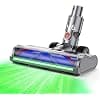 Replacement Vacuum Cleaner Brush for Dyson V6 Animal, V6 Fluffy, DC58, DC59, DC61, DC62, DC74 V Shape Turbine with Headlights for Green Color Hard LED and Carpet - Image 2