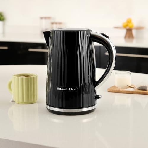 Russell Hobbs Eden 27361-70 Electric Kettle (Hot Water, Tea, Coffee, 1.7 L, Pressure Opening Lid, Perfect Pouring Spout, Removable and Washable Filter, Indicator Light, Black, 2400W) - Image 3