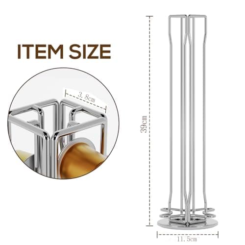 Storage Holder for Nespresso Coffee Capsules, Holders for 40 Black Coffee Capsules, 360 Degree Rotable Coffee Capsule Stands, Capsule Dispenser, Pod Storage Holder - Image 5