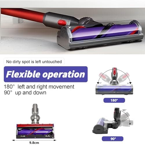 Brush Head Compatible for Dyson V7 V8 V10 V11 V15 SV10 SV11 SV12 SV14, Turbo Accessory Compatible for Dyson, Replacement for Hard Floors and Carpets - Image 4