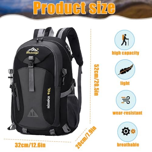Men's Women's Hiking Backpack, 40L Large Capacity Waterproof Multifunctional Backpack for Trekking, Camping, Sports, Mountaineering, Outdoor Activities - Image 4