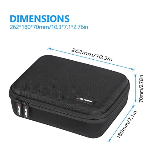 JSVER Storage Bag for GoPro Hero 13/12/11/10/9/8/7, Case for AKASO Camera/Osmo Action 3 EVA Action Camera Case Covers for All GoPro Cameras and Accessories-Black, Black, Travel bag - Image 5