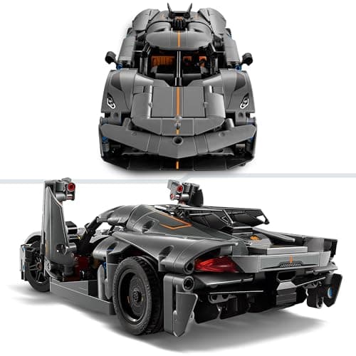LEGO Technic Koenigsegg Jesko Absolut (42173): LEGO car in grey with pre-order bonus - Part of the new LEGO Technic 2024 releases, compatible with all other LEGO cars - Image 4